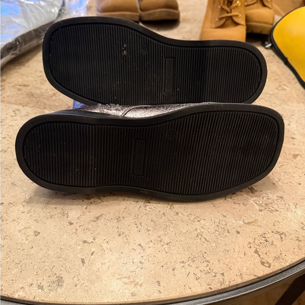 Steve Madden Metallic Lace-Up Boots - Picture 6 of 6